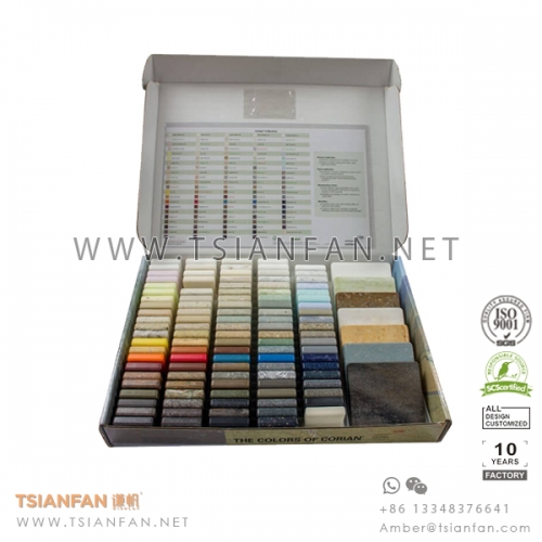 Solid Surface and Arylic Stone Sample Chip Display Box