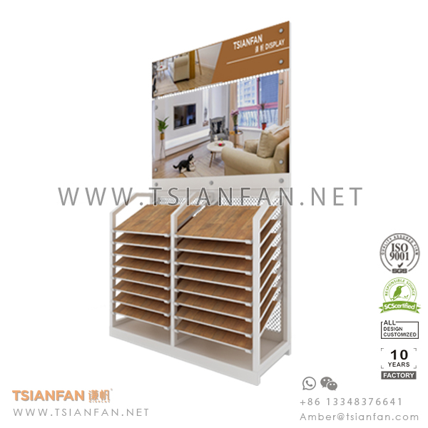 Waterfall Wood Flooring Tile Exhibiton Display Rack