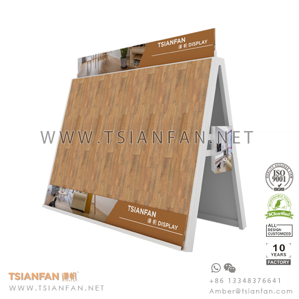 A frame Wood Flooring Tile Slab Display
