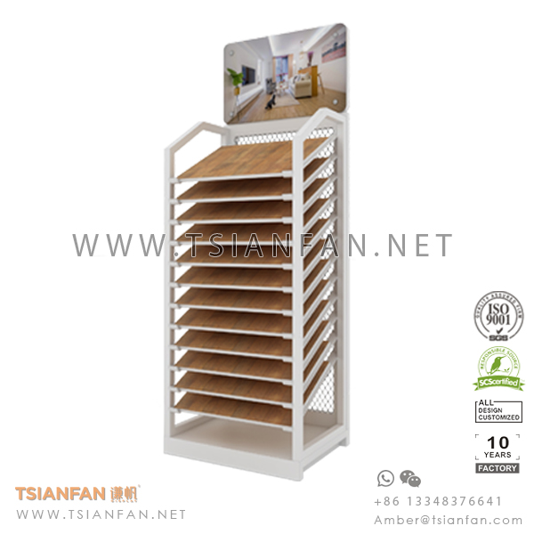 Waterfall Wood Floor Tile Sample Display Rack