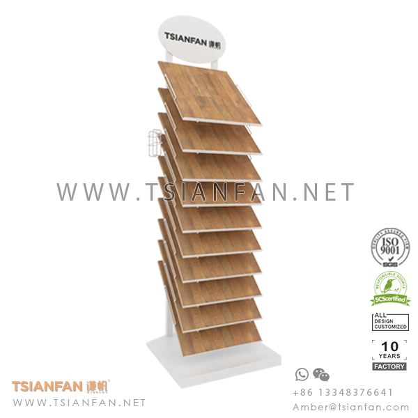 Wooden Flooring Tile Display Tower