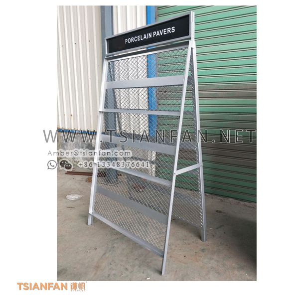 Outdoor A Frame Porcelain Paving Tile Stone Display Rack