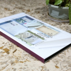 2 Pages Stone Quartz Sample Book With Finger Sapce Stone Display