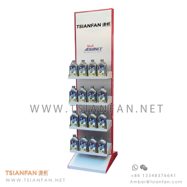 Engine Oil Display Rack, Metal Display Rack Manufacturer