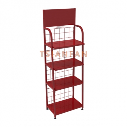 Gas Station Metal Display Rack Red Metal Display Stand For Car Oil Shop,Gas Station Metal Lubricant Shelf