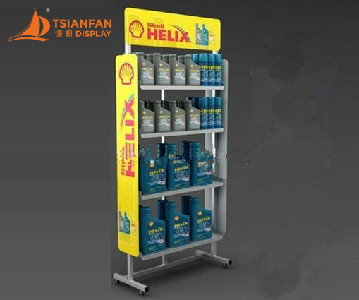 4s Shop Metal Display Rack For Engine Oil Display Rack