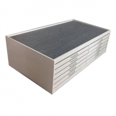 Metal Stone Tiles Drawer Sliding Display Cabinet-CC2041