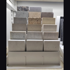 countertop waterfall stone sample display rack