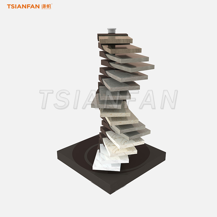 Customized rotating agate stone countertop stand for showroom display stand