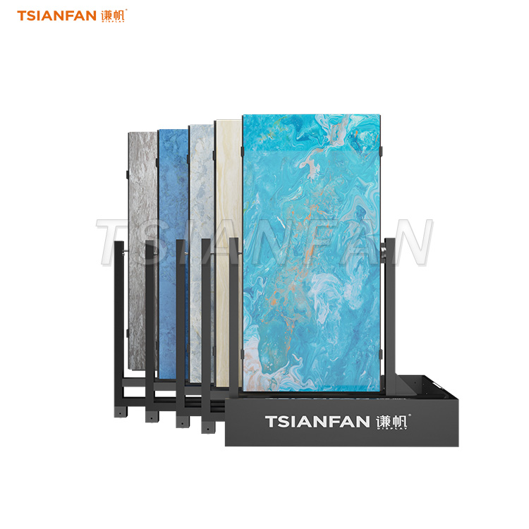 CT602-tile rack showroom white marble slab tile display stand