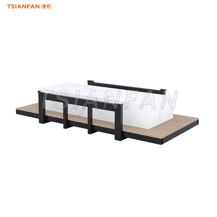 SD151-High quality large display rack material rock slab racks